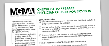 MGMA COVID-19 Checklist