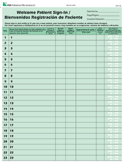 POS - Bilingual Patient Sign-in Sheets