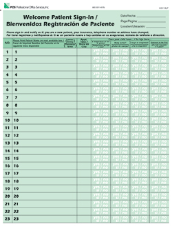 POS - Pediatric Bilingual Sign-in Sheets