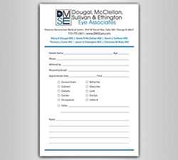 POS - Ophthalmology Referral Pad